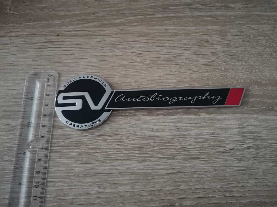 Range Rover SV Autobiography емблема сребро с черно