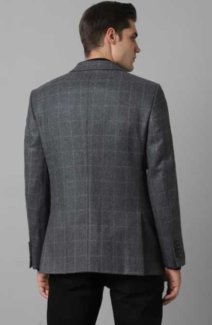 Sacou blazer 40 L slim Massimo Dutti NOU lana Finest Italian albastru