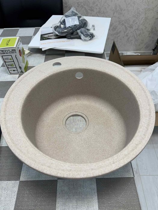 Мивка гранит + смесител Interceramic