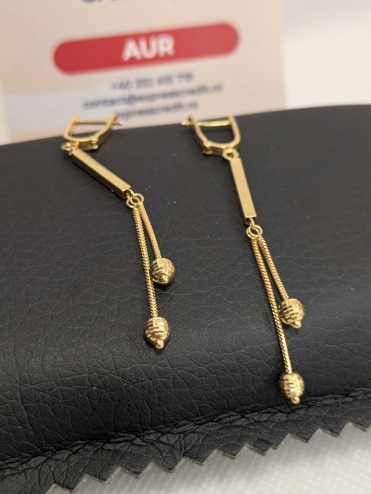 Cercei aur 14k 2.92g (Ag 13 Independentei 55319.2) Garantie 2 ani!