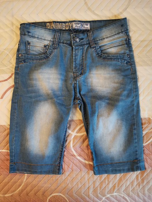 Детски дънкови бермуди за момче