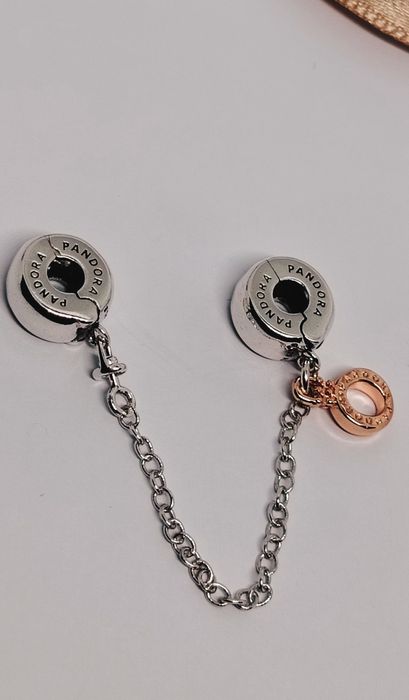 Lanț de siguranță Nou Pandora Crown Silver S925 Ale