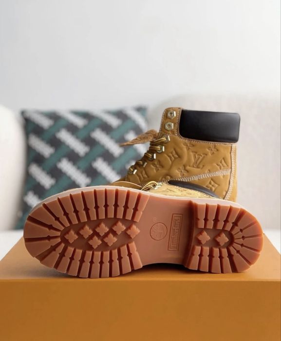 Bocanci Timberland Louis Vuitton Monogram Timberlands Brown Maro 6inch boots 43 fara cutie