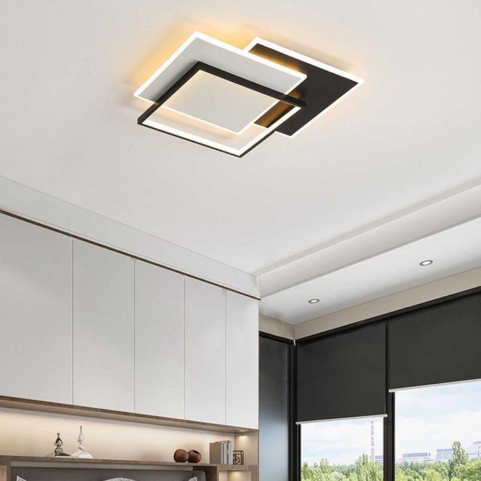 Модерна ЛЕД LED таванна лампа, полилей 3 цвята дистанционно 217