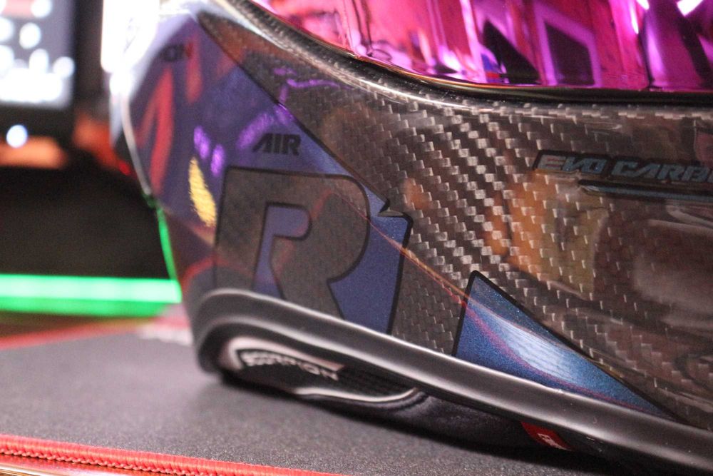 Casca Scorpion Exo R1 Evo Carbon Air Rally Black/Chameleon S-M