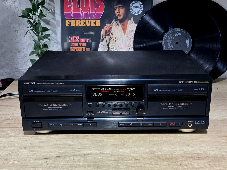 Dublu deck AIWA AD-WX828, autoreverse, recorder, hifi stereo