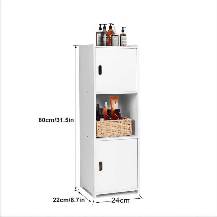 Стилен и практичен водоустойчив шкаф за баня, кухня и др. 80x22x25