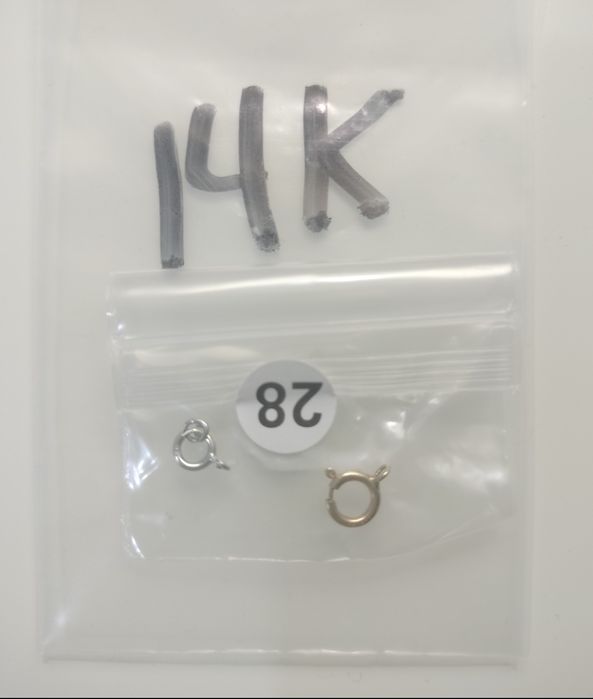 Închidere din aur de 585 14K, white and yellow real gold clasps