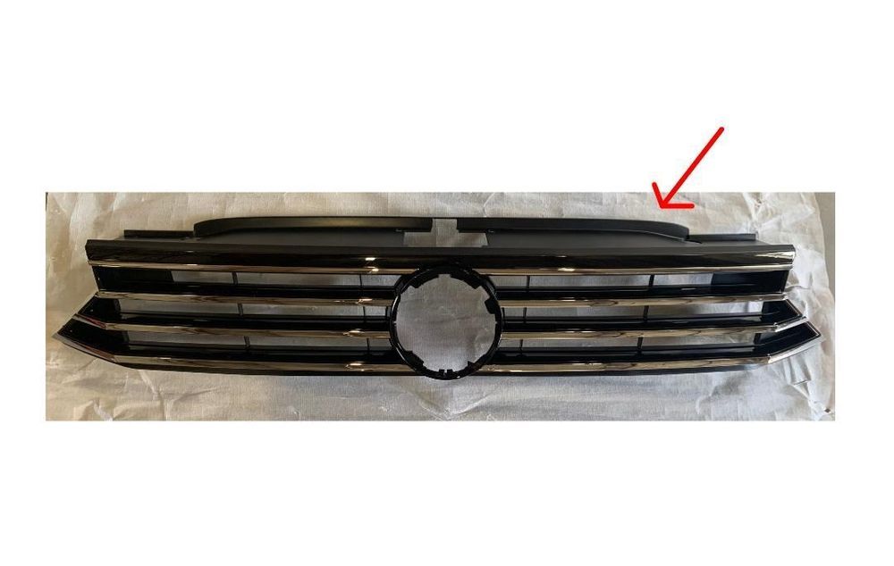 Grila radiator, masca fata VW Passat (B8), 08.2014-, parte montare centrala, crom/negru, 95D305 -Clema Rupta, Vezi Poze
