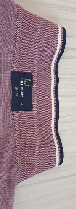 Fred Perry Pique Cotton Slim Fit Mens Size XL ОРИГИНАЛ! Мъжка Тениска!