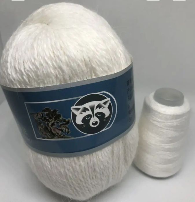 Пряжа пух норки с доп нитью