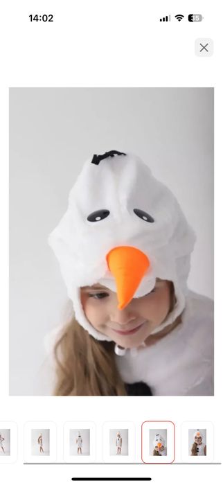 Костюм Снеговик Олаф белый