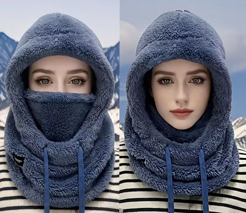 Дамски зимни плюшени шапки