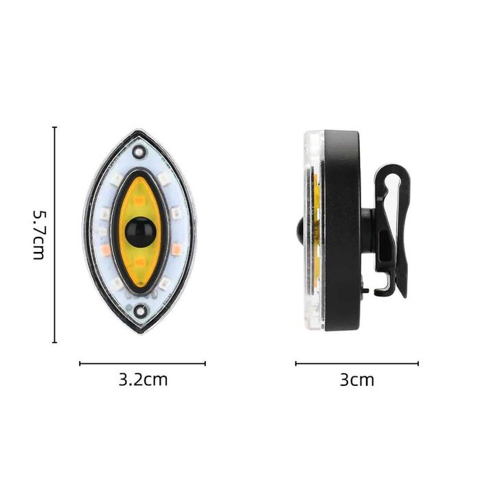 Задна LED стоп светлина за велосипед QIXUN EYE, USB, 30Lum, 7 режима