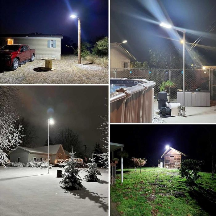 Lenlun Външна соларна LED лампа, 1600 W, сензор за движение, 3 режима