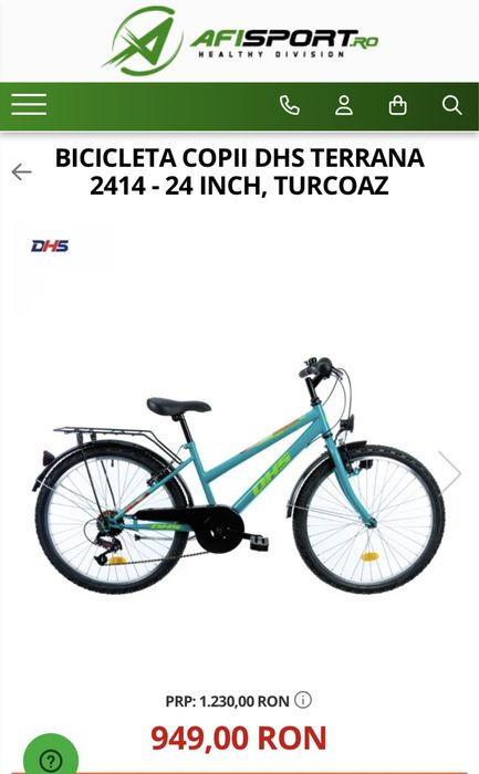 Bicicletă Nouă DHS roți 24