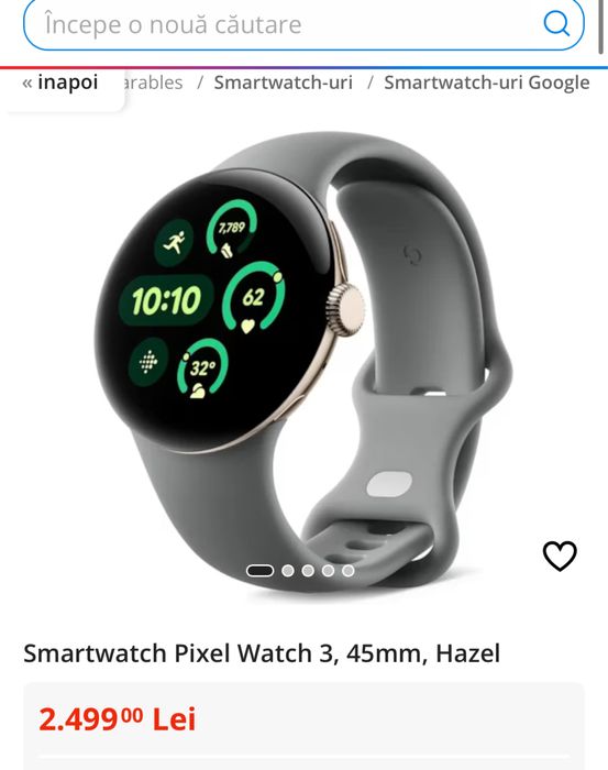 Google Pixel Watch 3, 45mm, Hazel, SIGILAT, Ocazie