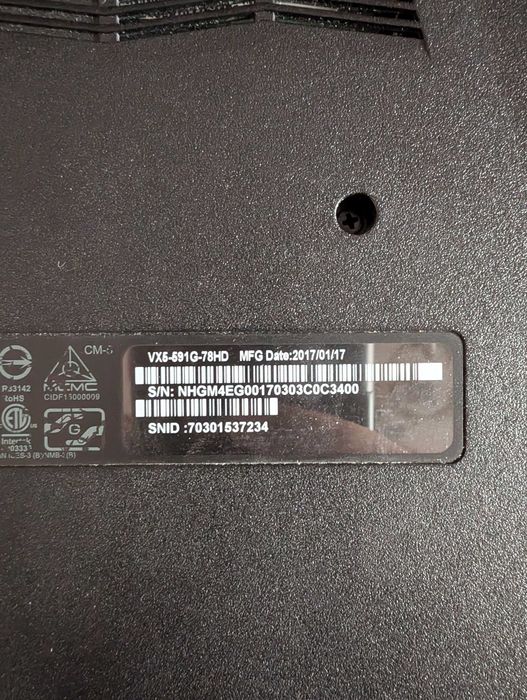 Лаптоп Acer Aspire VX 15 (VX5-591G-78HD)