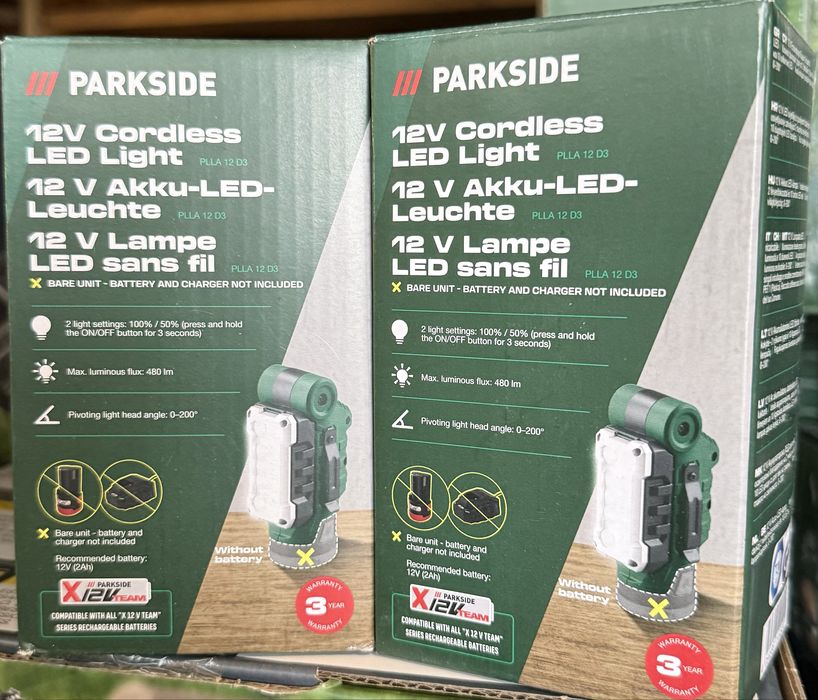 Инструмент фенер parkside 12v нов