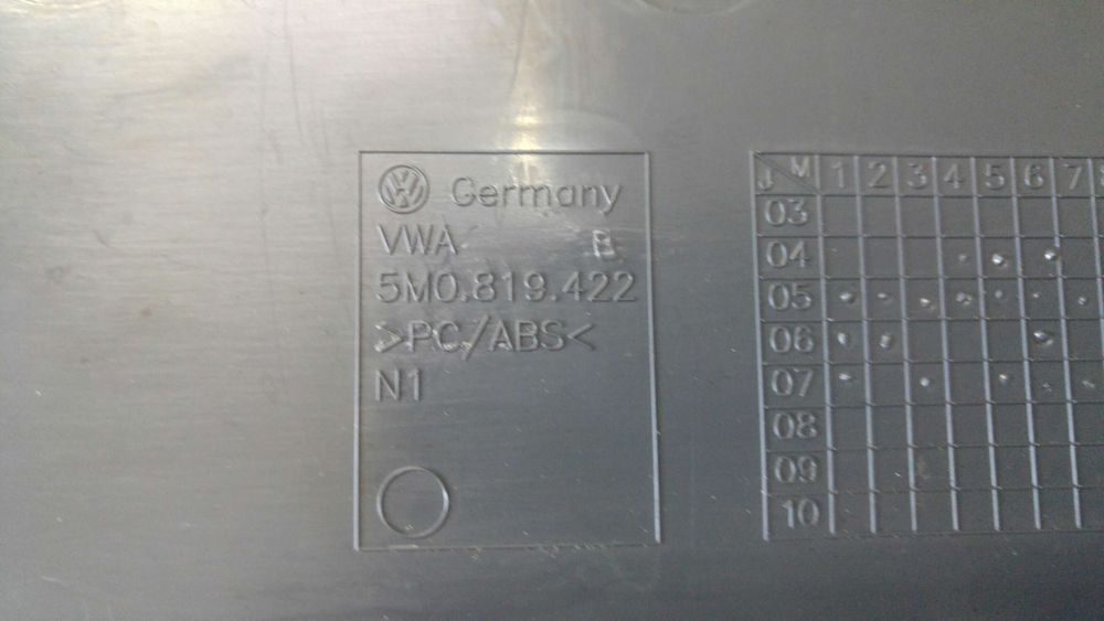 Ornament climatronic cu buzunar depozitare vw golf 5 plus 5m1 521 5m0819422
