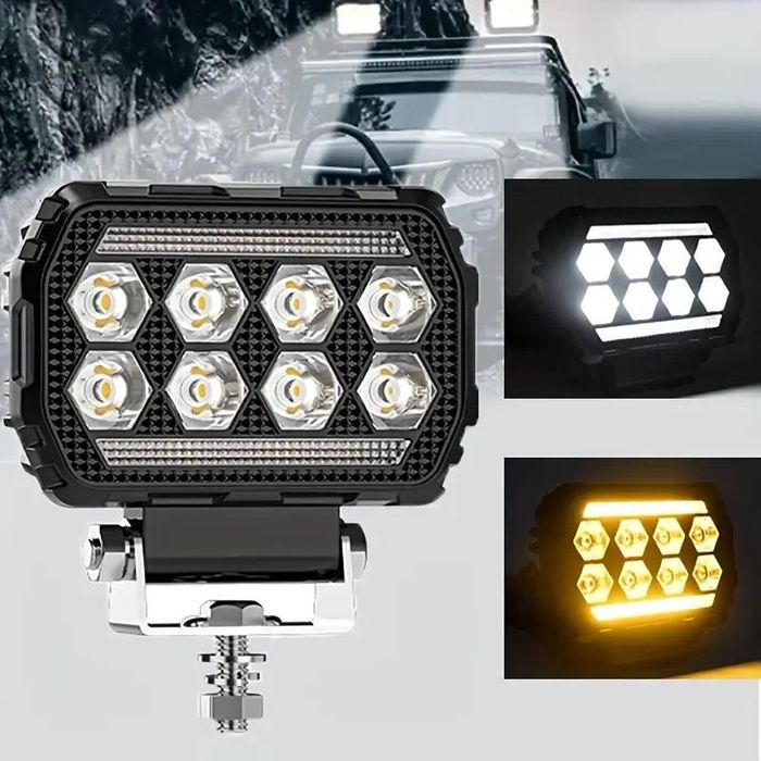 халогени диодни двуцветни комплект 2 броя 131 - 9-80v - 8led - 28w ...