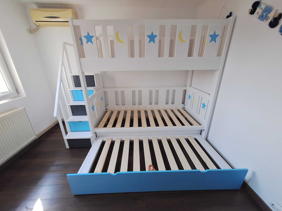 TRANSPORT GRATUIT.Pat etajat-supraetajat din lemn masiv.Cod 2516