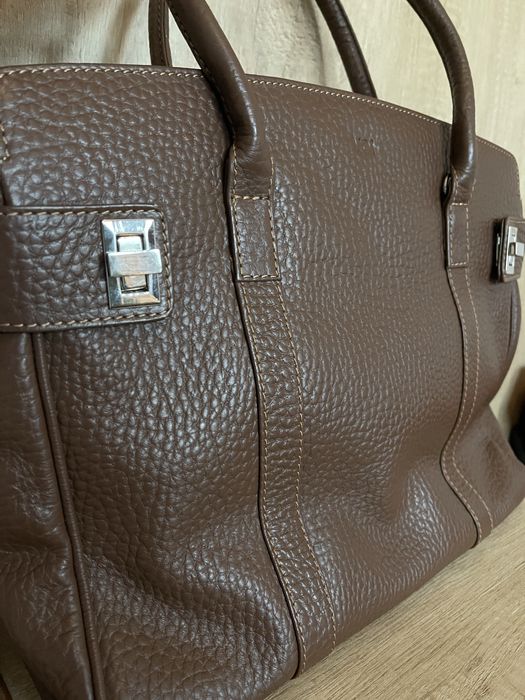 Geanta office din piele naturala
