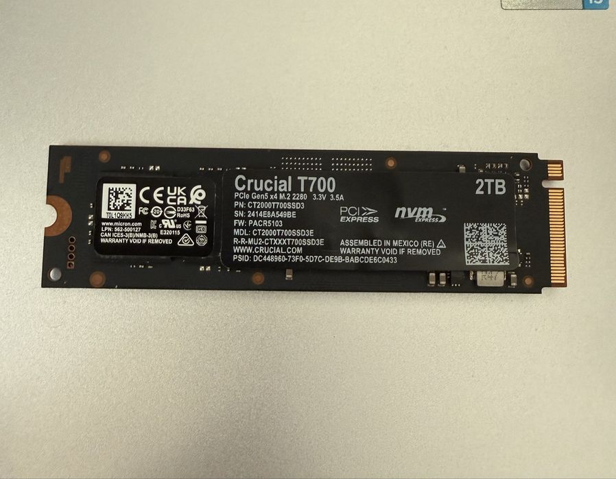 SSD pcie5 Crucial T700 2TB