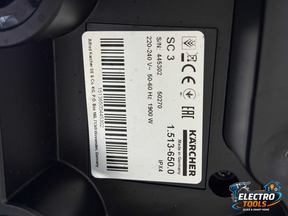 Aparat de curatat cu abur KARCHER SC 3 EasyFix 1l, 1900W