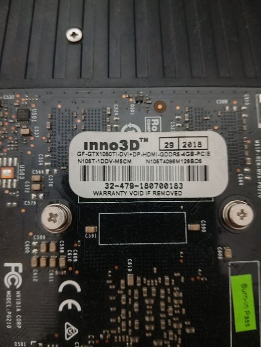 Продам GF-GTX 1050 Ti (INNO3D)