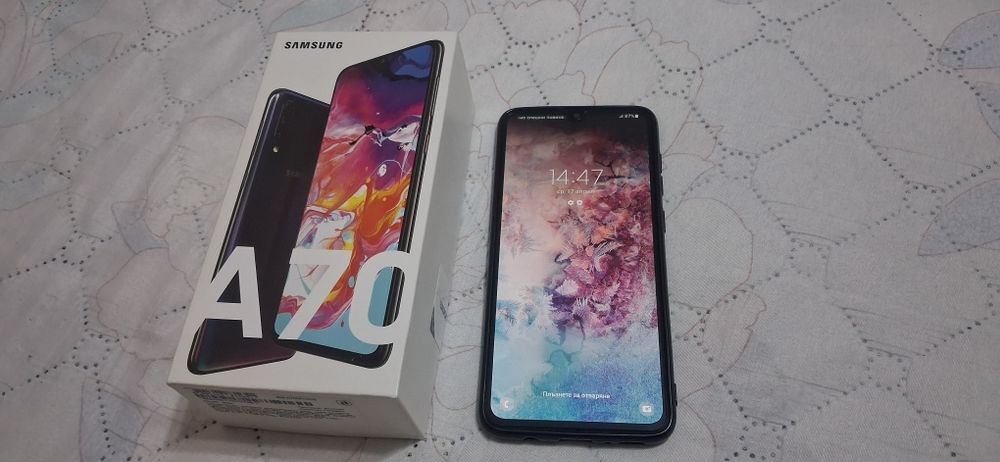 samsung galaxy A70+чисто нови слушалки Lenovo+чисто нова Bluetooth колона Леново+нов стъклен протектор+ кейс