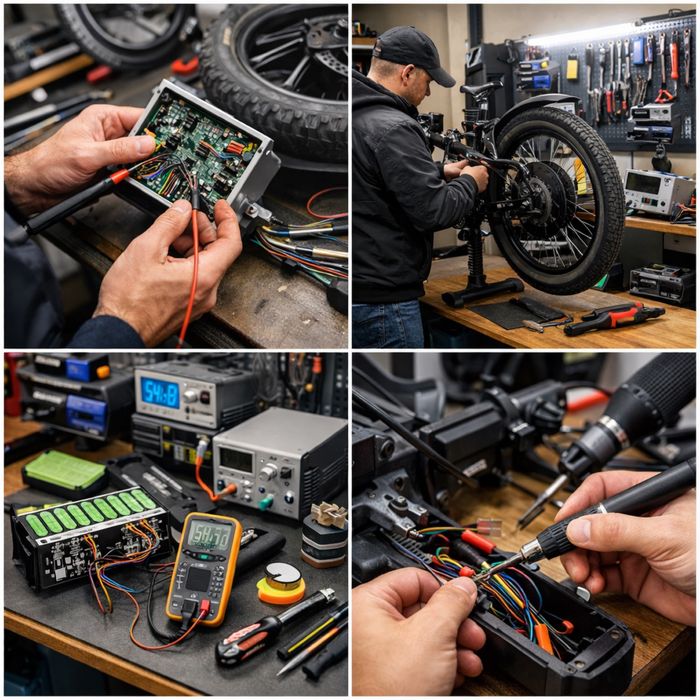 Ремонт электровелосипедов  Электровелосипед жөндеу