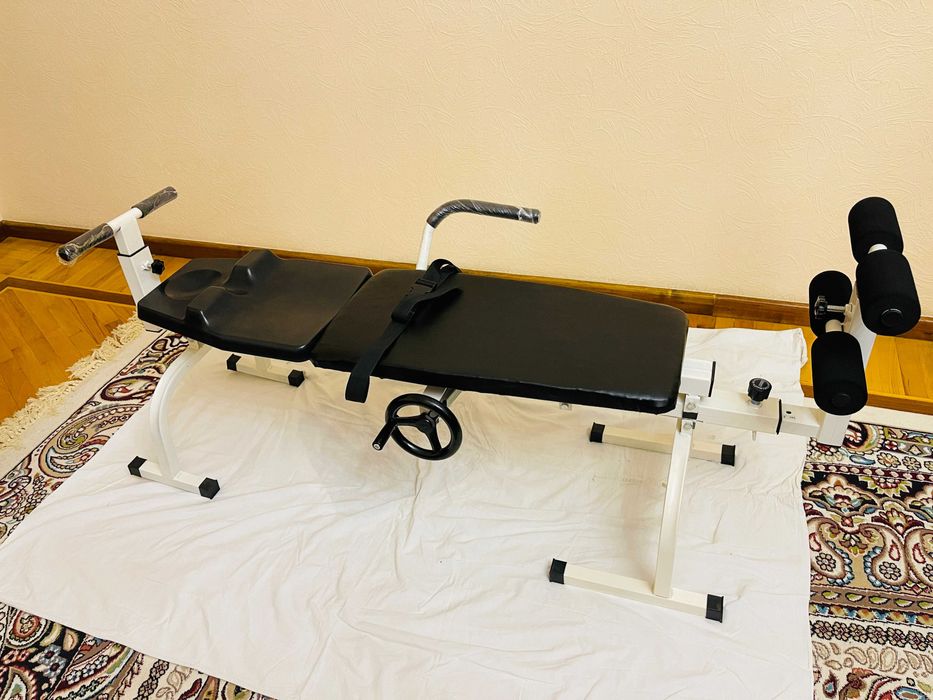 Тракционный стол. Умуртқа поғонасини даволаш учун тренажёрлар. (Грижа)