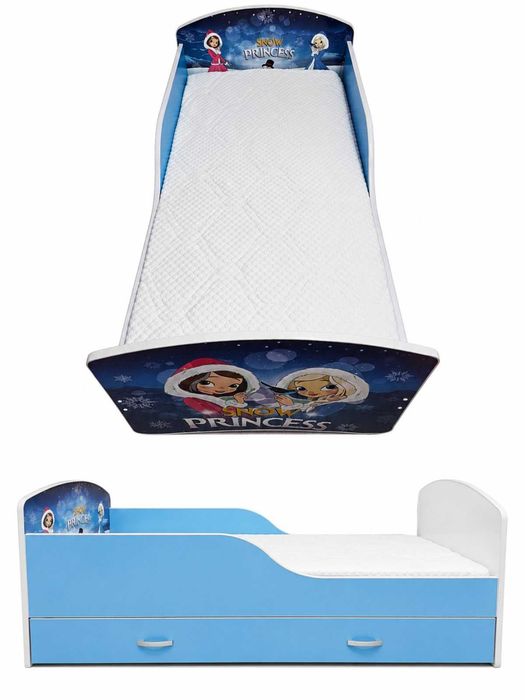 Детско легло „Замръзналото кралство“ (160х80) с чекмедже + матрак Ekotex (Sleepmode)