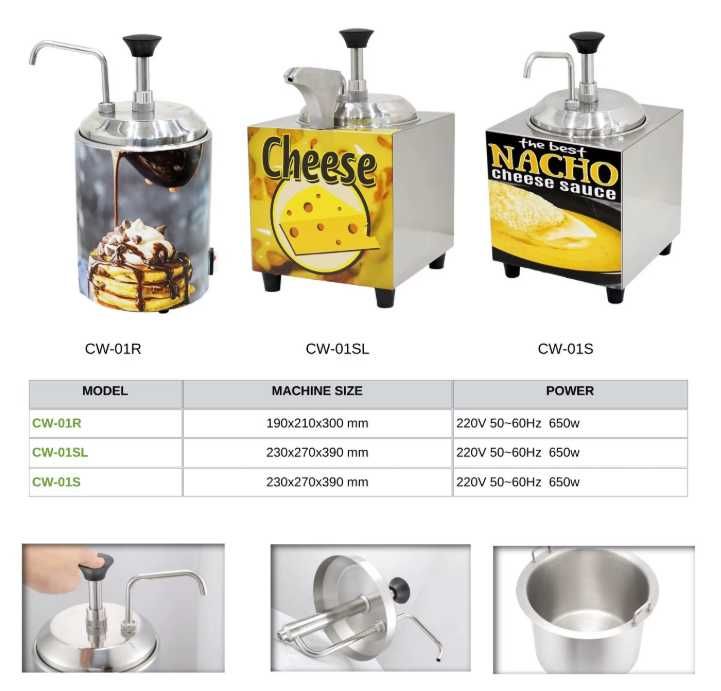 Дозатор для сыра Nacho, л, с насосом из нержавеющей стали