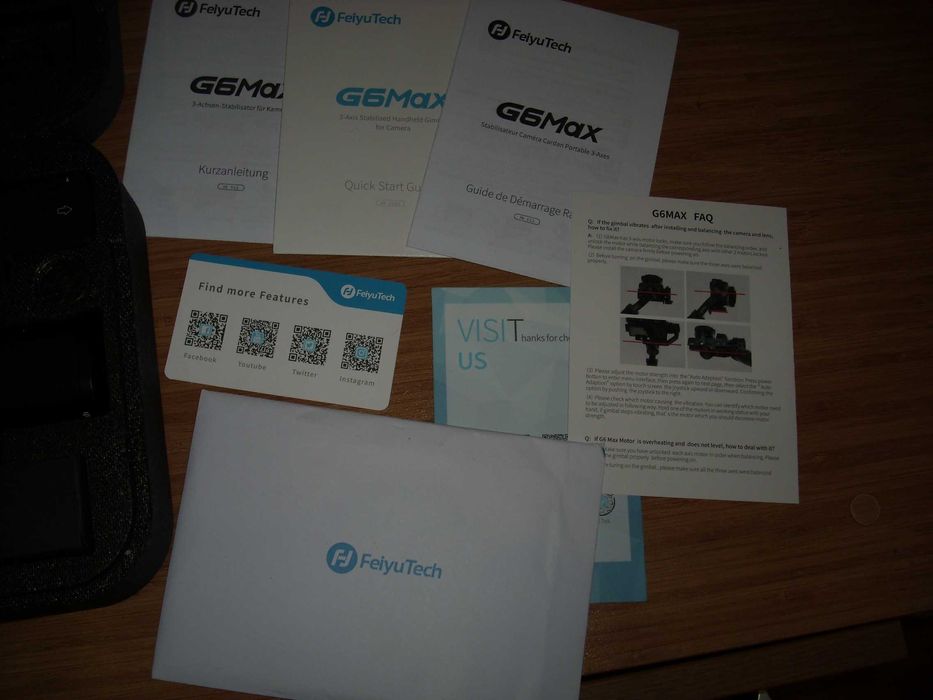 Гимбъл Feiyutech G6 max като НОВ ( стабилизизация за камера,телефон ).