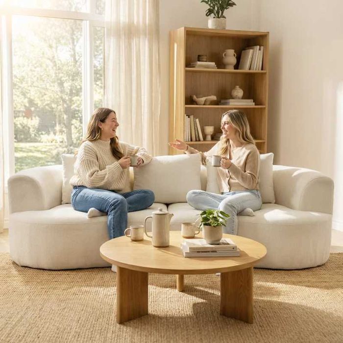 Триместен диван HOMCOM, 260 см шенилна тапицерия