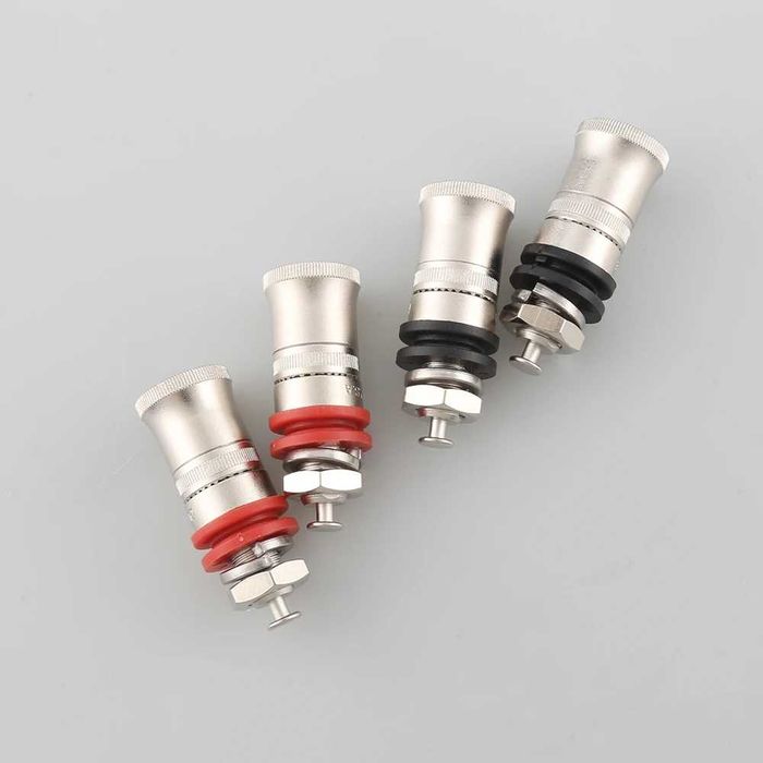 Terminale boxe / amplificator- CMC Rodiu model scurt - 4 buc.