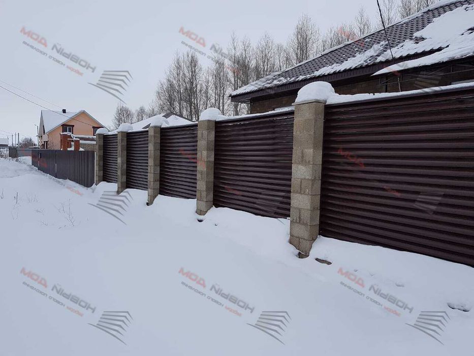 Забор жалюзи металлический