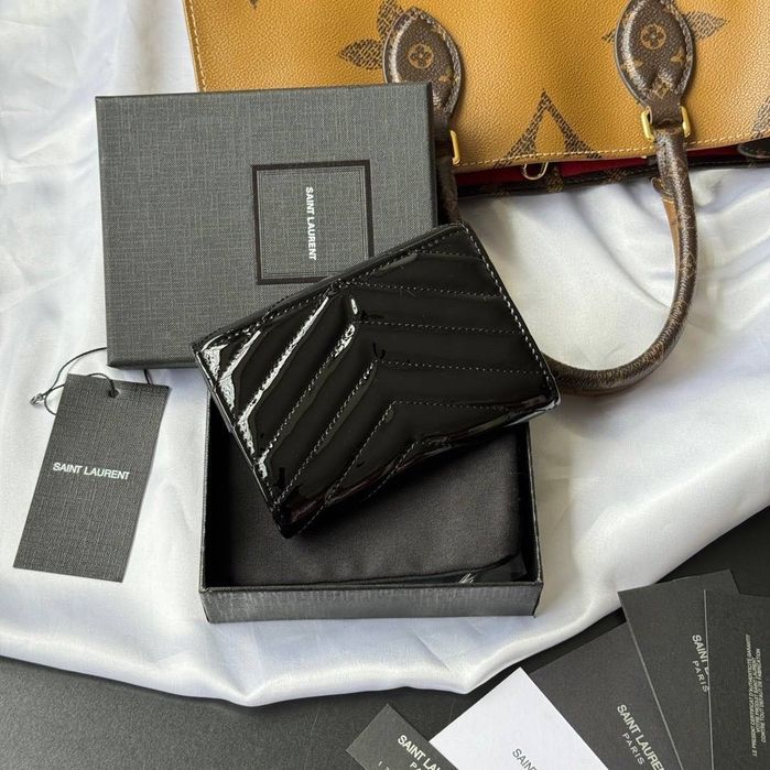 Saint Laurent Monogram Small Envelope Wallet – Black