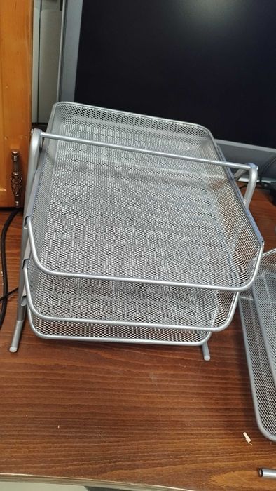 Метален органайзер за документи - Поставка за документи -  с 3 рафта