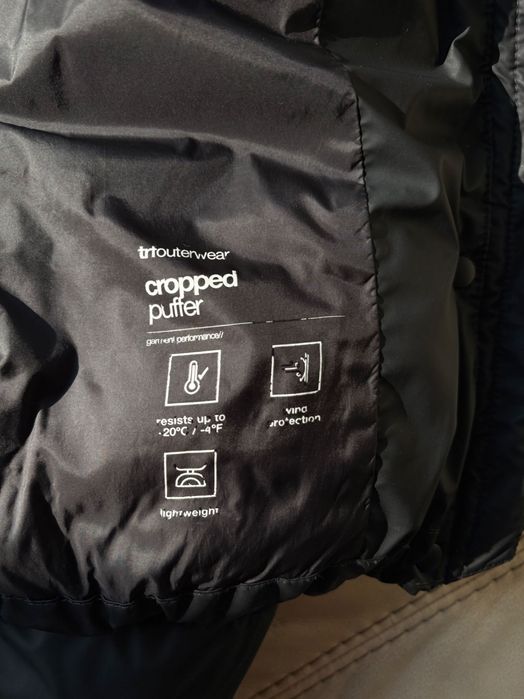 Zara puffer кроп яке