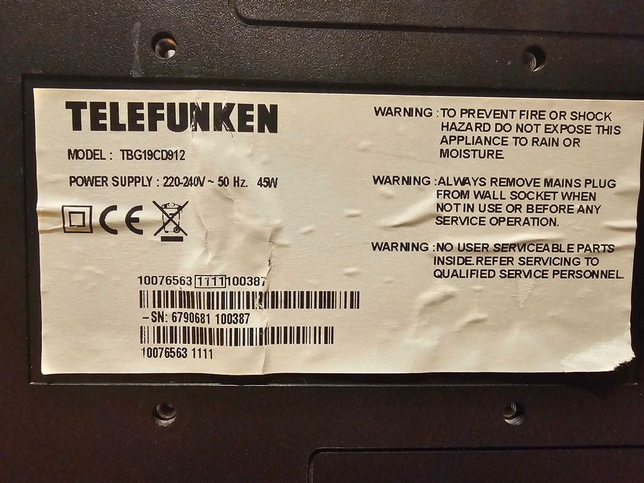 Телевизор Телефункен 19 инча - за части