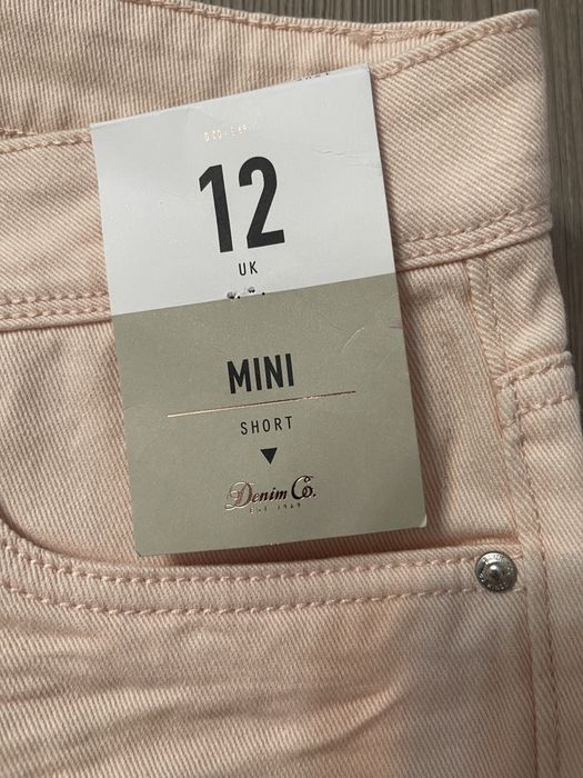 Pantaloni scurti femei din denim marimea 40 roz deschis
