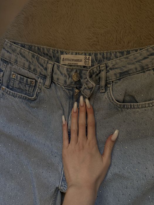 КОМБО! Дънки Stradivarius, блуза Zara и чанта