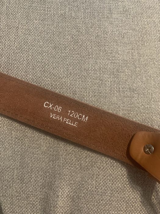 Curea piele barbateasca maro deschis , 120 cm