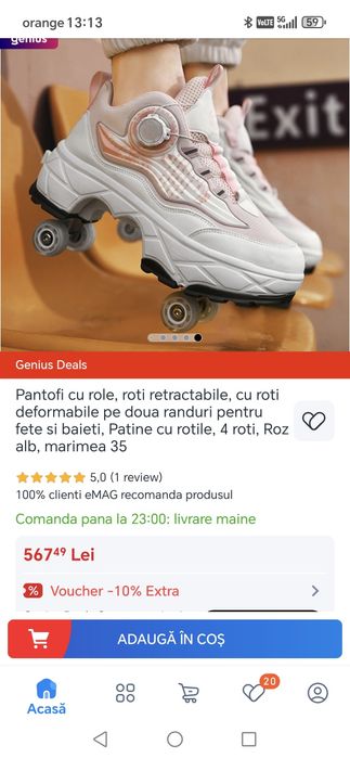 Adidași cu role retractabile