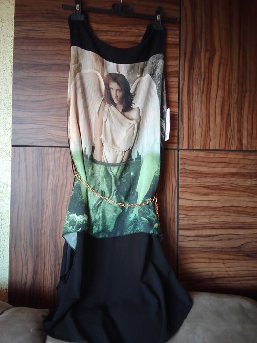 Туника с принт 38 размер