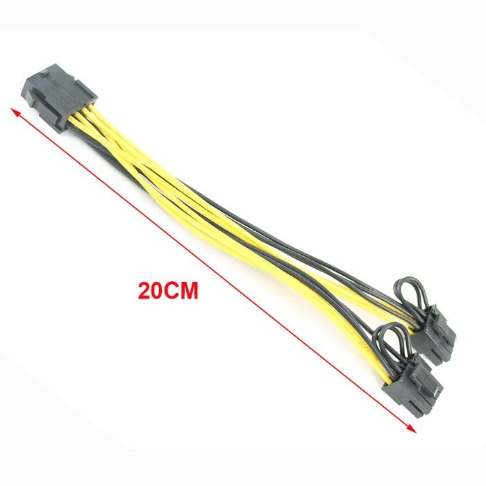 переходник для видеокарты 8 pin - 2*6+2 pin SATA - 6 pin 2 Molex-6 Pin