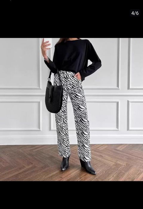 Юбка  шёлк осень весна  голубой бежевый зебра карго брючки